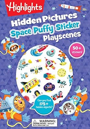 Space Hidden Pict Puffy Sticker Playscen