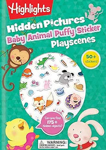 Baby Animal Hidden Picts Puffy Sticker