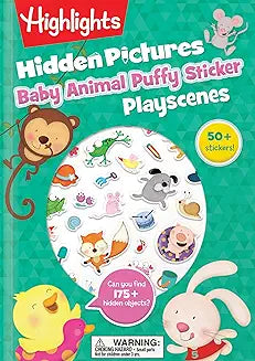 Baby Animal Hidden Picts Puffy Sticker